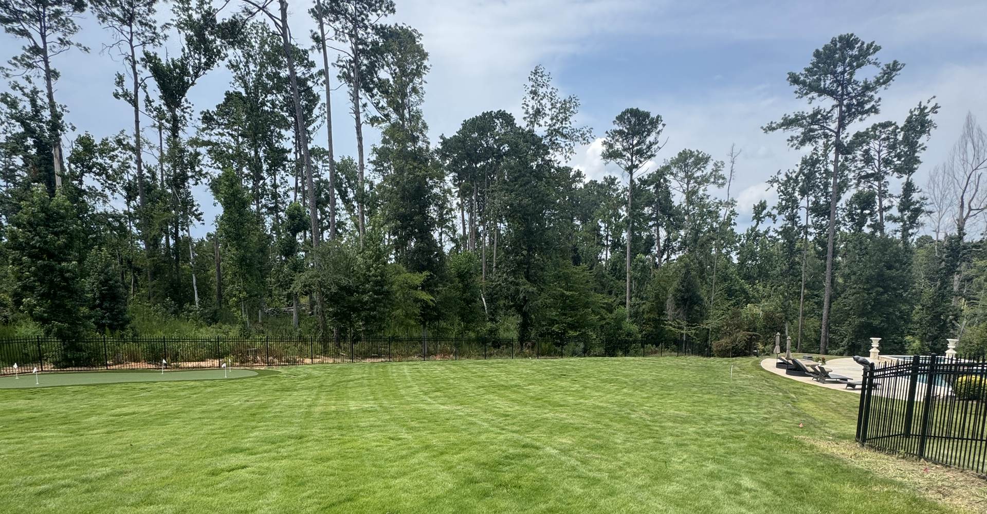 Freshly mowed lawn in the Augusta area